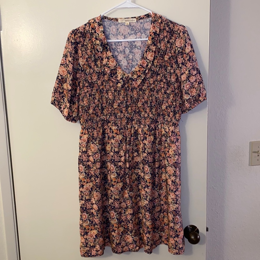 Smocked Floral Dress